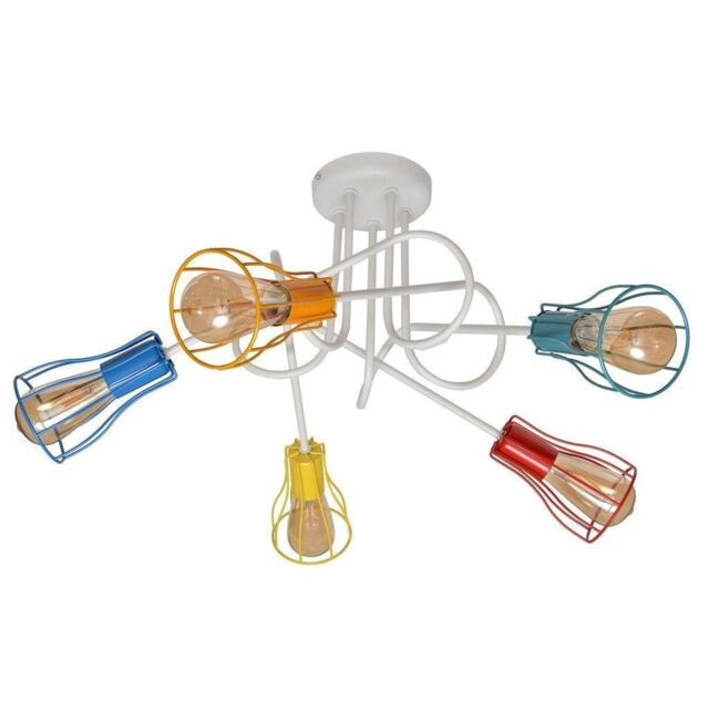 Netlighting Oxford Multi Arm Semi Flush Ceiling Light MultiColoured 64cm
