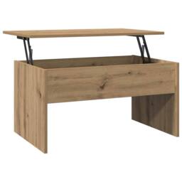 Berkfield Home Coffee Table Artisan Oak 80x50.5x41.5 cm Engineered Wood in Brown - thumbnail 5