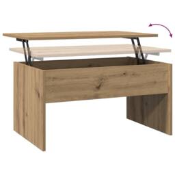Berkfield Home Coffee Table Artisan Oak 80x50.5x41.5 cm Engineered Wood in Brown - thumbnail 8