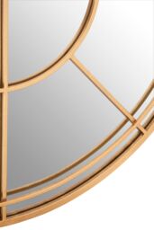 Orsina Gold Finish Round Wall Mirror, Contemporary Decorative Mirror With Luxe Wire Frame, Metal Accent Mirror - thumbnail 4