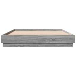 Berkfield Home Bed Frame without Mattress Grey Sonoma 150x200 cm King Size - thumbnail 4