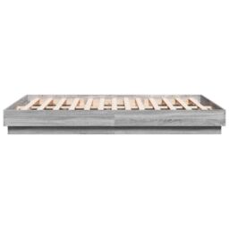 Berkfield Home Bed Frame without Mattress Grey Sonoma 150x200 cm King Size - thumbnail 5