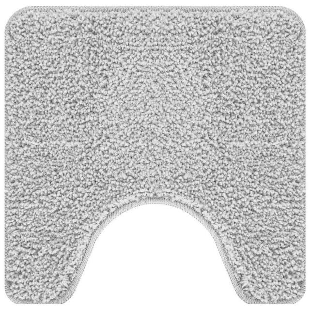 Berkfield Home Bath Mat U-Shaped Grey 50x50 cm Polypropylen Non-Slip - Size: Medium - image 1