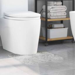 Berkfield Home Bath Mat U-Shaped Grey 50x50 cm Polypropylen Non-Slip - Size: Medium - thumbnail 2