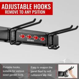 Kelvenix Heavy Duty Garage Tool Wall Mounted in Black - Size: 10000mm x 520mm - thumbnail 3