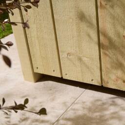 Rowlinsons Signature Heritage Tall Square Planter - Timber - L43 x W43 x H78 cm in Light Brown - thumbnail 3
