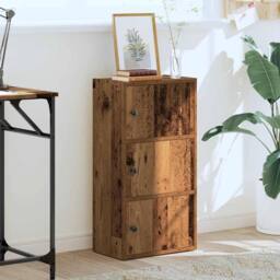 Berkfield Home Durable Bookcase Old Wood 40x24x77 cm Engineered Wood in Brown - Size: 40 x 24 x 77 cm - thumbnail 1