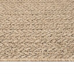 Berkfield Home Rug 200x290 cm Jute Look Indoor & Outdoor in Brown - Size: 100 cm diameter - thumbnail 6