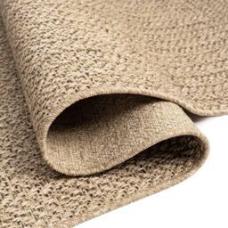 Berkfield Home Rug 200x290 cm Jute Look Indoor & Outdoor in Brown - Size: 100 cm diameter - thumbnail 5