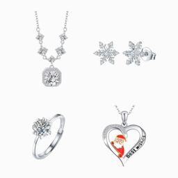 Lovii Women's Elegant Sparkling Advent Calendar Necklace & Bracelet Set with Swarovski Crystals in Red - thumbnail 3