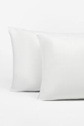 OHS Pair of 2 Soft Touch Support Medium Bounce Back Pillows in White - thumbnail 3