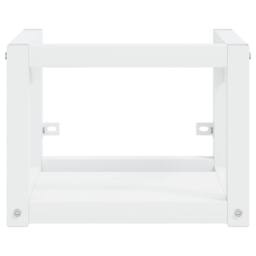 Berkfield Home Bathroom Washbasin Frame with Built-in Basin White Iron - thumbnail 4