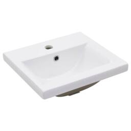 Berkfield Home Bathroom Washbasin Frame with Built-in Basin White Iron - thumbnail 5
