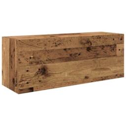 Berkfield Home Bathroom Wall Cabinet Old Wood 80x25x30 cm Engineered Wood in Brown - Size: 80 x 25 x 30 cm