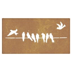 Berkfield Home Garden Wall Decoration 105x55 cm Corten Steel Bird Design in Brown - thumbnail 5