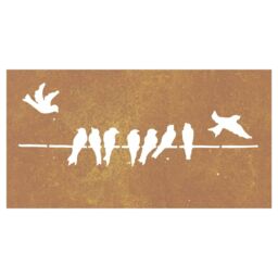 Berkfield Home Garden Wall Decoration 105x55 cm Corten Steel Bird Design in Brown - thumbnail 4