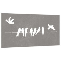 Berkfield Home Garden Wall Decoration 105x55 cm Corten Steel Bird Design in Brown - thumbnail 3
