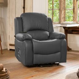 Artemis Home Glendale Electric Riser Recliner with Massage & Heat in Grey - thumbnail 1
