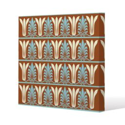 Benjamin Tate Design Egyptian Flower Ornament Pattern (Canvas Print) / 90 x 90 x 4cm in Natural - Size: 90 x 90 x 4 cm - thumbnail 1