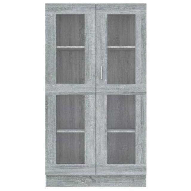Berkfield Home Vitrine Cabinet Grey Sonoma 82.5x30.5x150 cm Engineered Wood - image 1