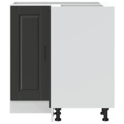 Berkfield Home Kitchen Corner Base Cabinet¬†Porto Black Engineered Wood - thumbnail 5