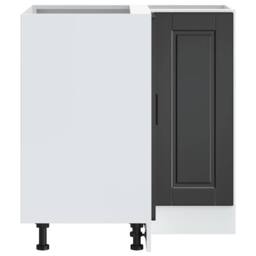Berkfield Home Kitchen Corner Base Cabinet¬†Porto Black Engineered Wood - thumbnail 7
