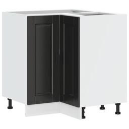 Berkfield Home Kitchen Corner Base Cabinet¬†Porto Black Engineered Wood - thumbnail 2