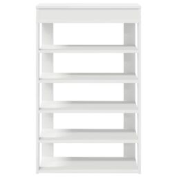 Berkfield Home Shoe Rack White 60x30x98 cm Engineered Wood - Size: 60 x 30 x 98 cm - thumbnail 4