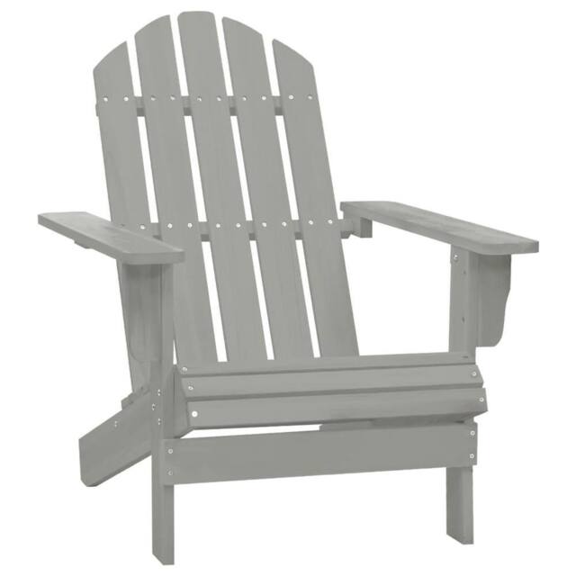 Berkfield Home Garden Chair Wood Grey - image 1
