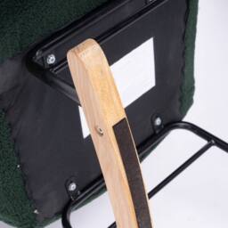Direct Wicker Modern Teddy Fabric Tufted Upholstered Rocking Chair Padded Seat in Dark Green - Size: 1 Pack - thumbnail 3