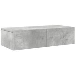 Berkfield Home Wall Shelf with Drawers Concrete Grey 60x26.5x15 cm Engineered Wood - thumbnail 3
