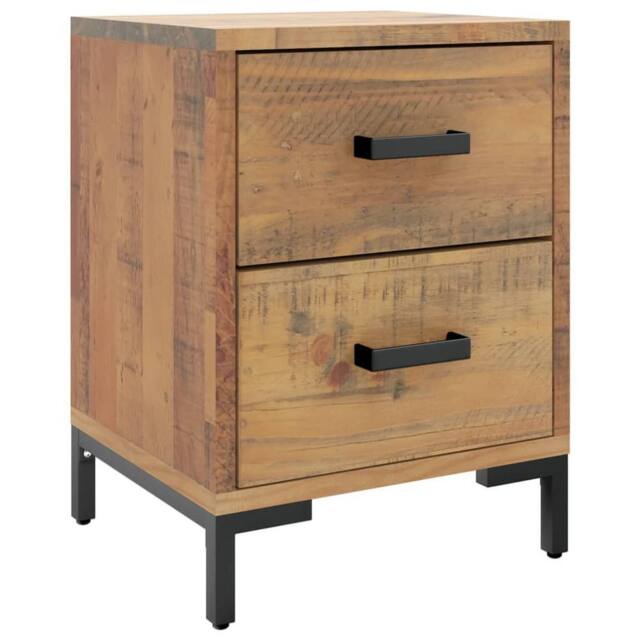 Berkfield Home Bedside Cabinet Brown 36x30x45 cm Solid Pinewood - Size: 36 x 30 x 45 cm - image 1