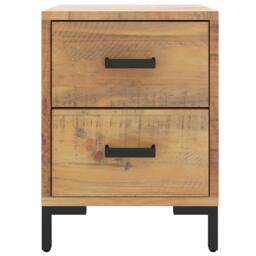 Berkfield Home Bedside Cabinet Brown 36x30x45 cm Solid Pinewood - Size: 36 x 30 x 45 cm - thumbnail 3