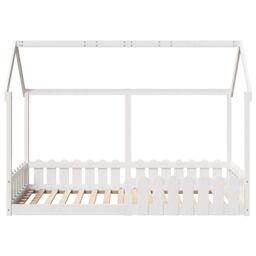 Berkfield Home Kids' House Bed Frame without Mattress White 90x200 cm - thumbnail 4
