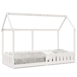 Berkfield Home Kids' House Bed Frame without Mattress White 90x200 cm - thumbnail 2