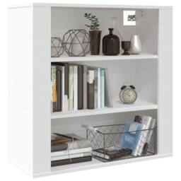 Berkfield Home Wall Cabinet White 80x33x80 cm Engineered Wood - Size: 80 x 33 x 80 cm - thumbnail 8