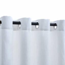 Berkfield Home Elegant Blackout Curtains with Metal Rings 2 pcs Off-White 140x175 cm in White