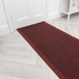 runrug Long Hallway Carpet Runner - Aztec, Red - Size: 80 cm x 390 cm - thumbnail 1