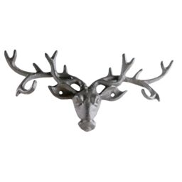 Marco Paul Iron Wall Mounted Stag Coat Rack & Hooks 6 Hooks in Bronze - thumbnail 2