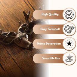 Marco Paul Iron Wall Mounted Stag Coat Rack & Hooks 6 Hooks in Bronze - thumbnail 4