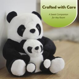Marco Paul Large Weighted Plush Panda Duo Door Stopper 1.5kg in Black - thumbnail 8
