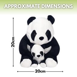 Marco Paul Large Weighted Plush Panda Duo Door Stopper 1.5kg in Black - thumbnail 2