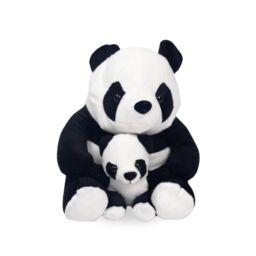 Marco Paul Large Weighted Plush Panda Duo Door Stopper 1.5kg in Black - thumbnail 3