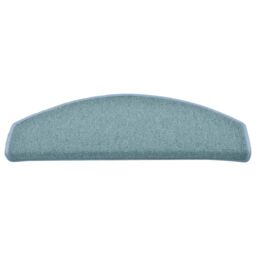 Berkfield Home Carpet Stair Treads 15 pcs Blue 65x24x4 cm - Size: Medium - thumbnail 4