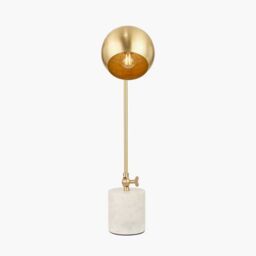 Ruma Gold Metal & Marble Table Lamp - thumbnail 3