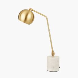 Ruma Gold Metal & Marble Table Lamp - thumbnail 2