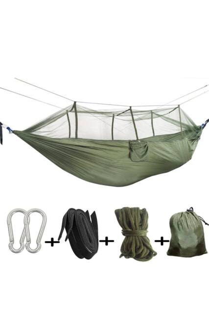 KDMD Double Camping Hammock With Integrated Mosquito Net 200kg in Olive - image 1