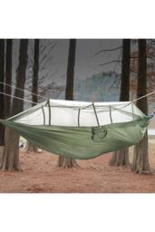 KDMD Double Camping Hammock With Integrated Mosquito Net 200kg in Olive - thumbnail 6