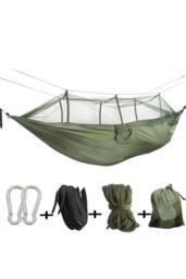 KDMD Double Camping Hammock With Integrated Mosquito Net 200kg in Olive - thumbnail 1