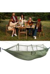 KDMD Double Camping Hammock With Integrated Mosquito Net 200kg in Olive - thumbnail 7